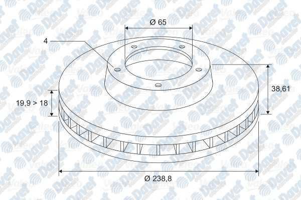 VALEO 186246 Fren Diski On Golf-Passat-Jetta I/Ii/Iii 1.6/1.6d/1.6td/1.8/1.9/1.9td (83-95)  ####